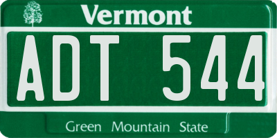 VT license plate ADT544