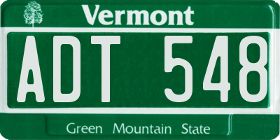 VT license plate ADT548