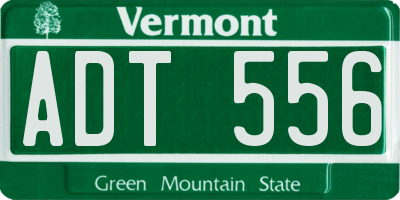 VT license plate ADT556