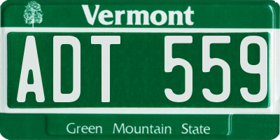 VT license plate ADT559
