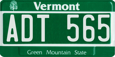 VT license plate ADT565