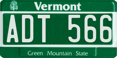 VT license plate ADT566