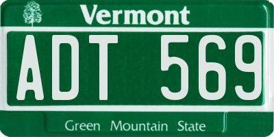 VT license plate ADT569