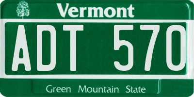 VT license plate ADT570