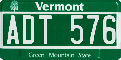 VT license plate ADT576