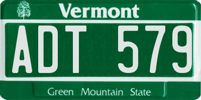 VT license plate ADT579