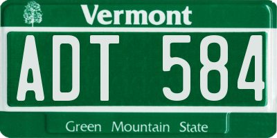 VT license plate ADT584