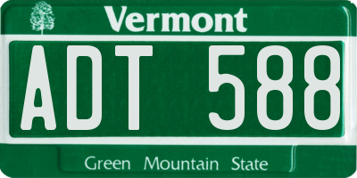 VT license plate ADT588