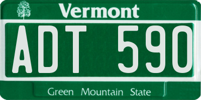 VT license plate ADT590