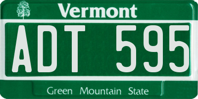 VT license plate ADT595