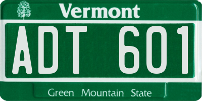 VT license plate ADT601