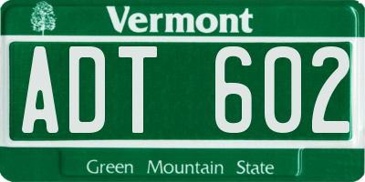 VT license plate ADT602