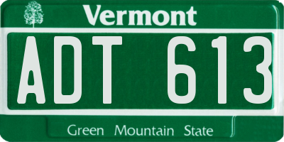 VT license plate ADT613