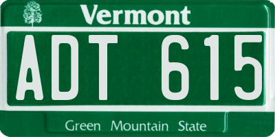 VT license plate ADT615