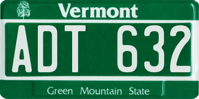 VT license plate ADT632