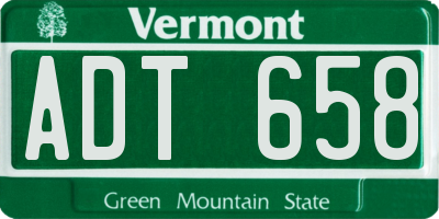 VT license plate ADT658