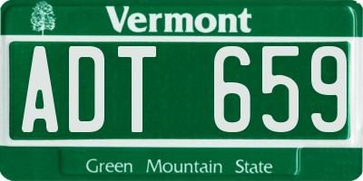 VT license plate ADT659