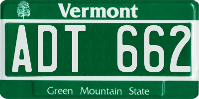 VT license plate ADT662