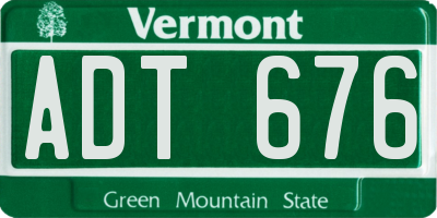 VT license plate ADT676