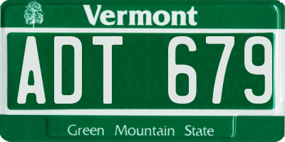 VT license plate ADT679