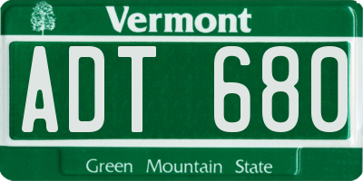 VT license plate ADT680