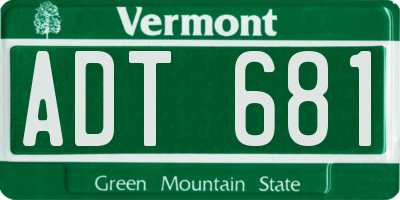 VT license plate ADT681