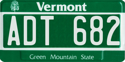 VT license plate ADT682