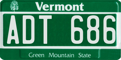 VT license plate ADT686