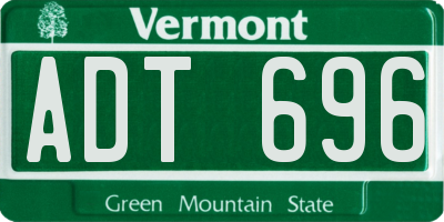 VT license plate ADT696