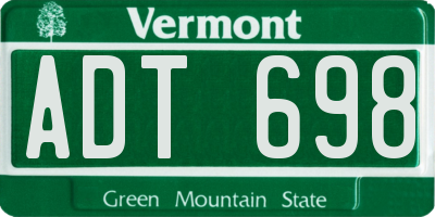 VT license plate ADT698