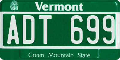 VT license plate ADT699