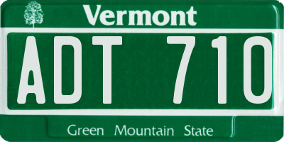 VT license plate ADT710