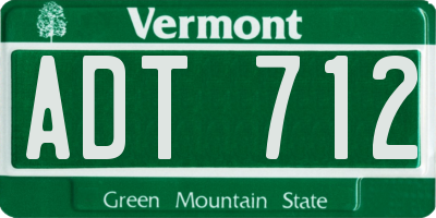 VT license plate ADT712