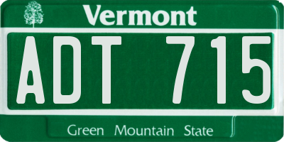 VT license plate ADT715