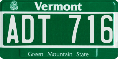 VT license plate ADT716