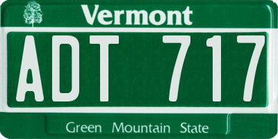 VT license plate ADT717