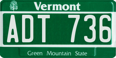 VT license plate ADT736