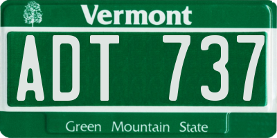 VT license plate ADT737