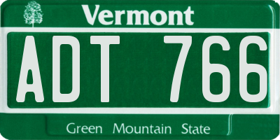 VT license plate ADT766