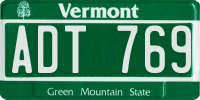 VT license plate ADT769