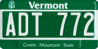 VT license plate ADT772