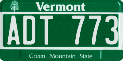 VT license plate ADT773
