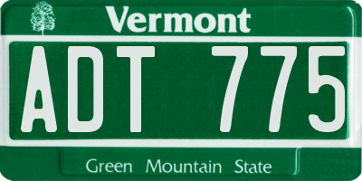 VT license plate ADT775