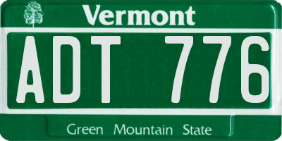 VT license plate ADT776