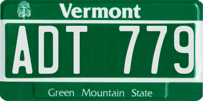 VT license plate ADT779