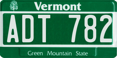 VT license plate ADT782