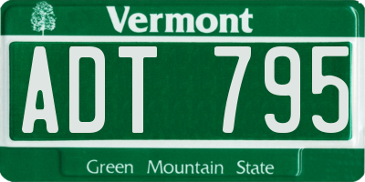 VT license plate ADT795