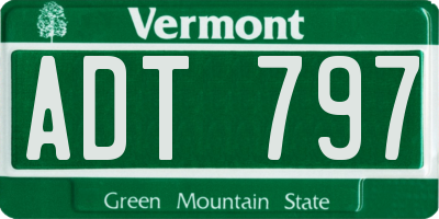 VT license plate ADT797