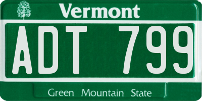 VT license plate ADT799