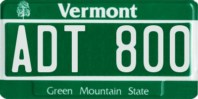 VT license plate ADT800